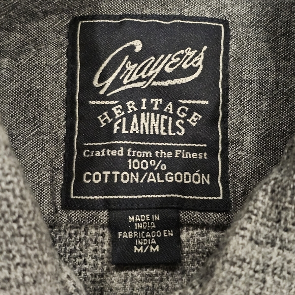 Grayers Heritage Flannel Button Down M - Picture 3 of 5
